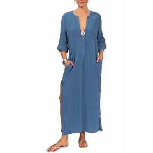 NEW EVERYDAY RITUAL tracey caftan dress in denim
